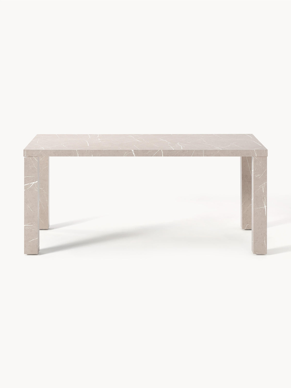 Warehamy Carl Marble-Look Dining Table, Size 180 x 90 cm