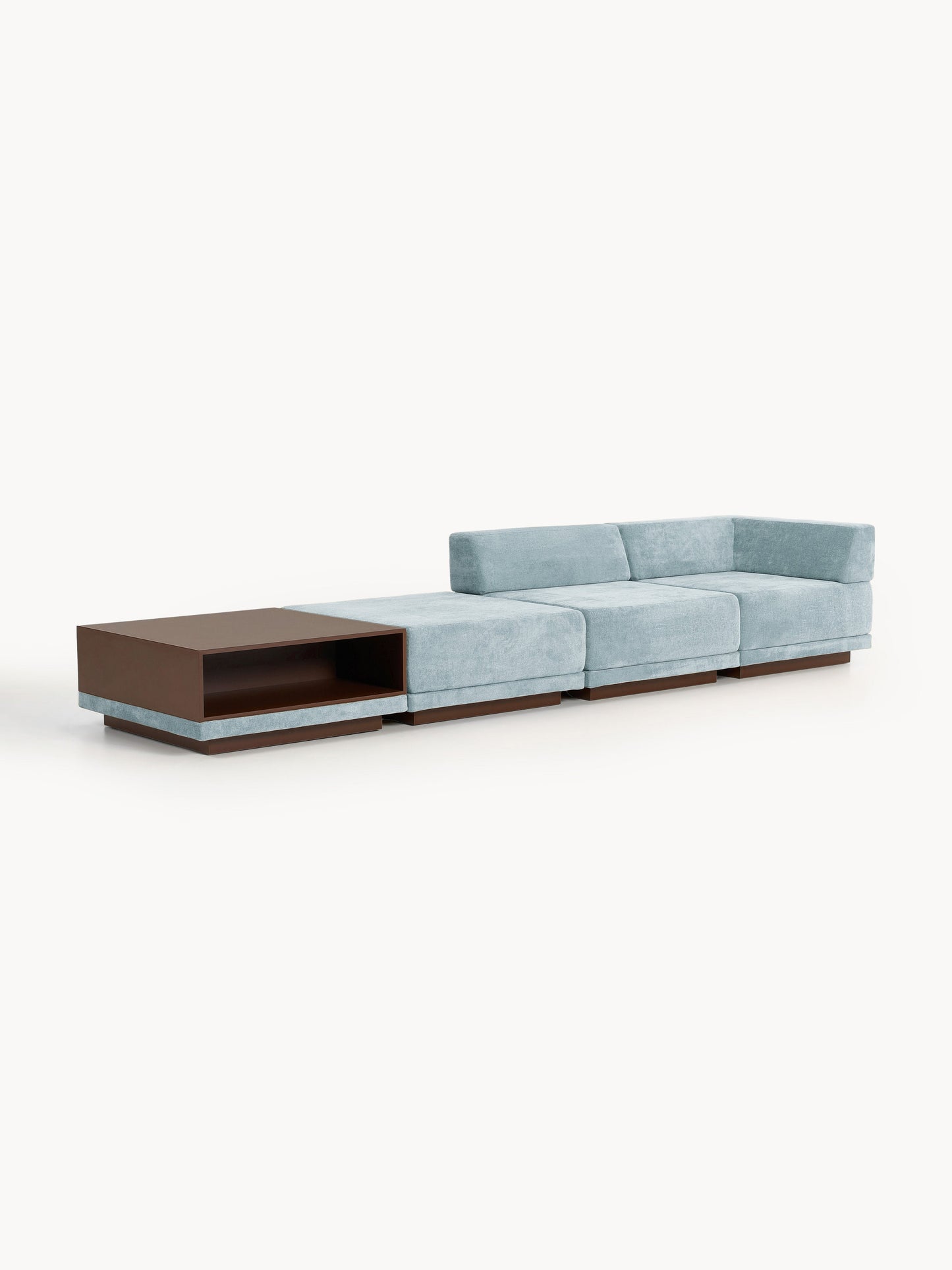 Warehamy Colin Modular Sofa, 4-Seater, with Coffee Table & Ottoman
