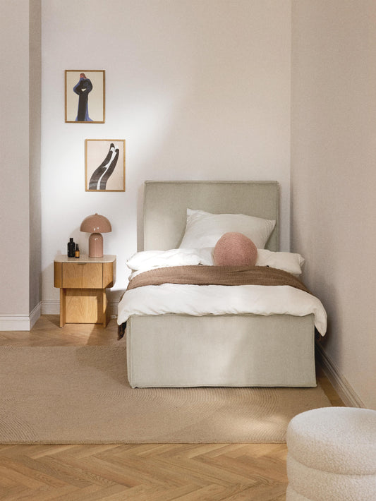 Warehamy Dream Single Corduroy Bed with Storage