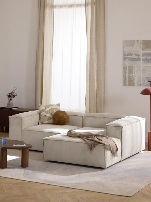 Warehamy Lennon Modular Corner Sofa, Corduroy, 2-Seater