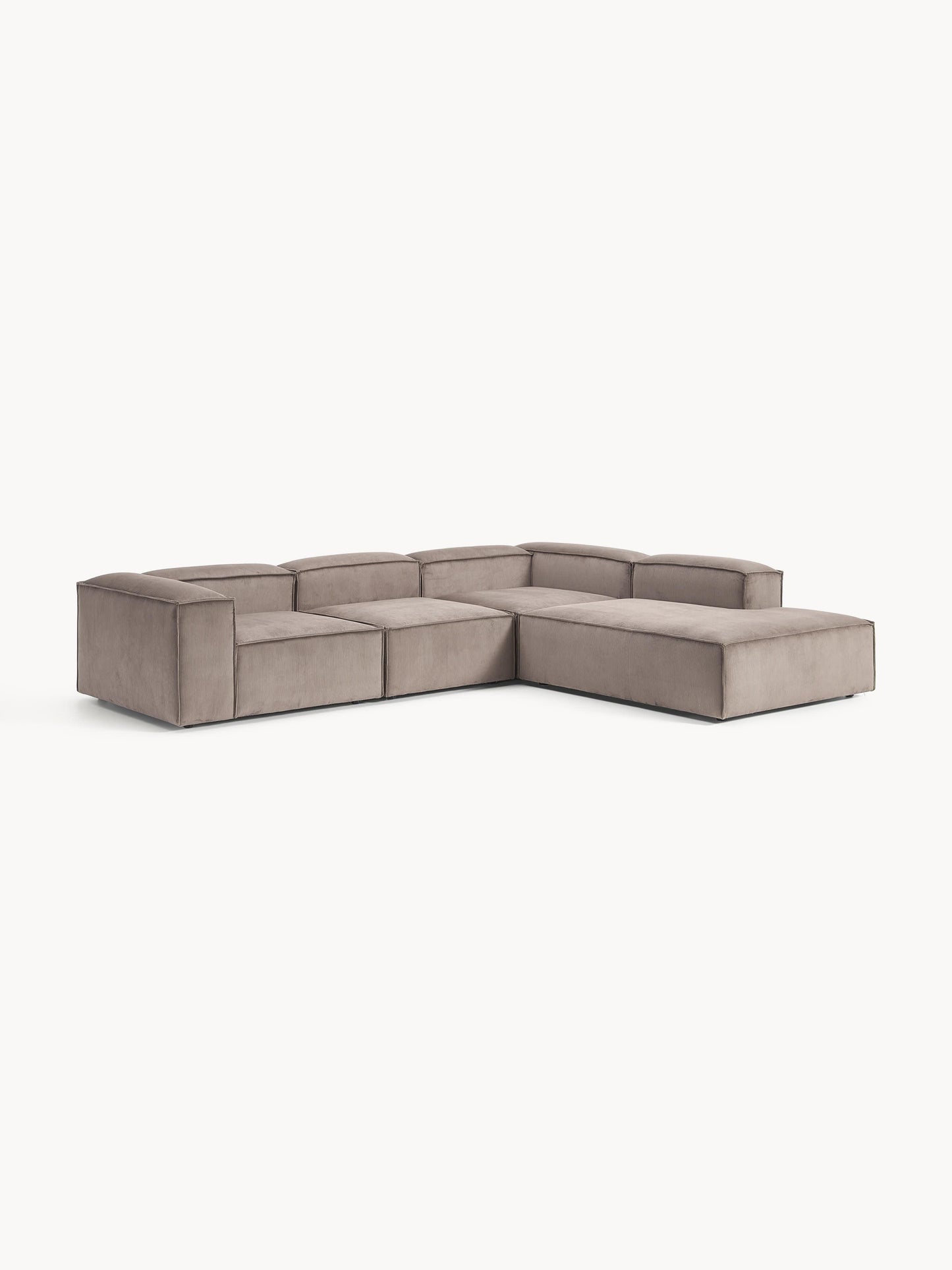 Warehamy Lennon Modular XL Corner Sofa, Corduroy, 4-Seater