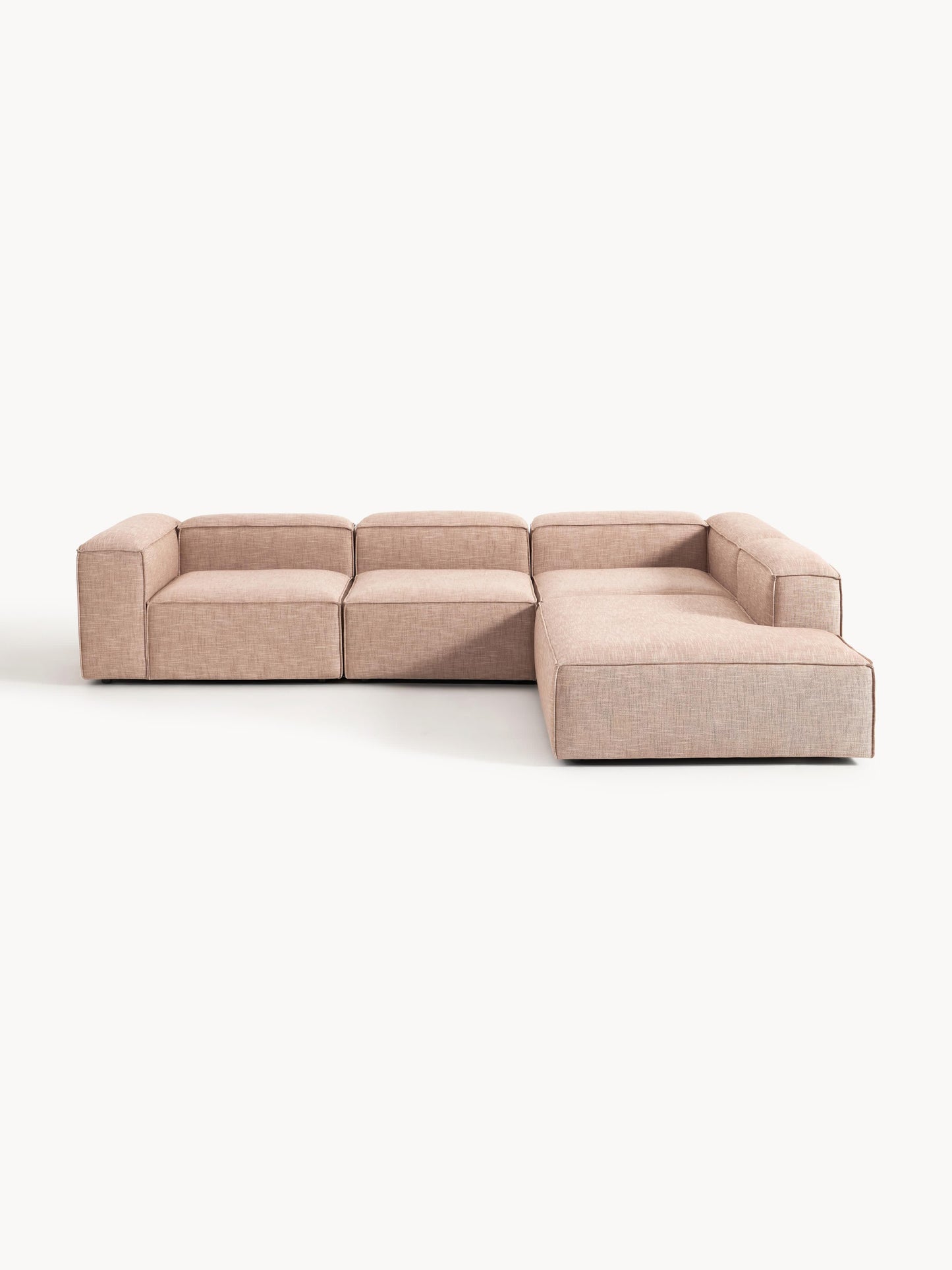 Warehamy Lennon XL Modular Corner Sofa (4-Seater) in Linen Blend