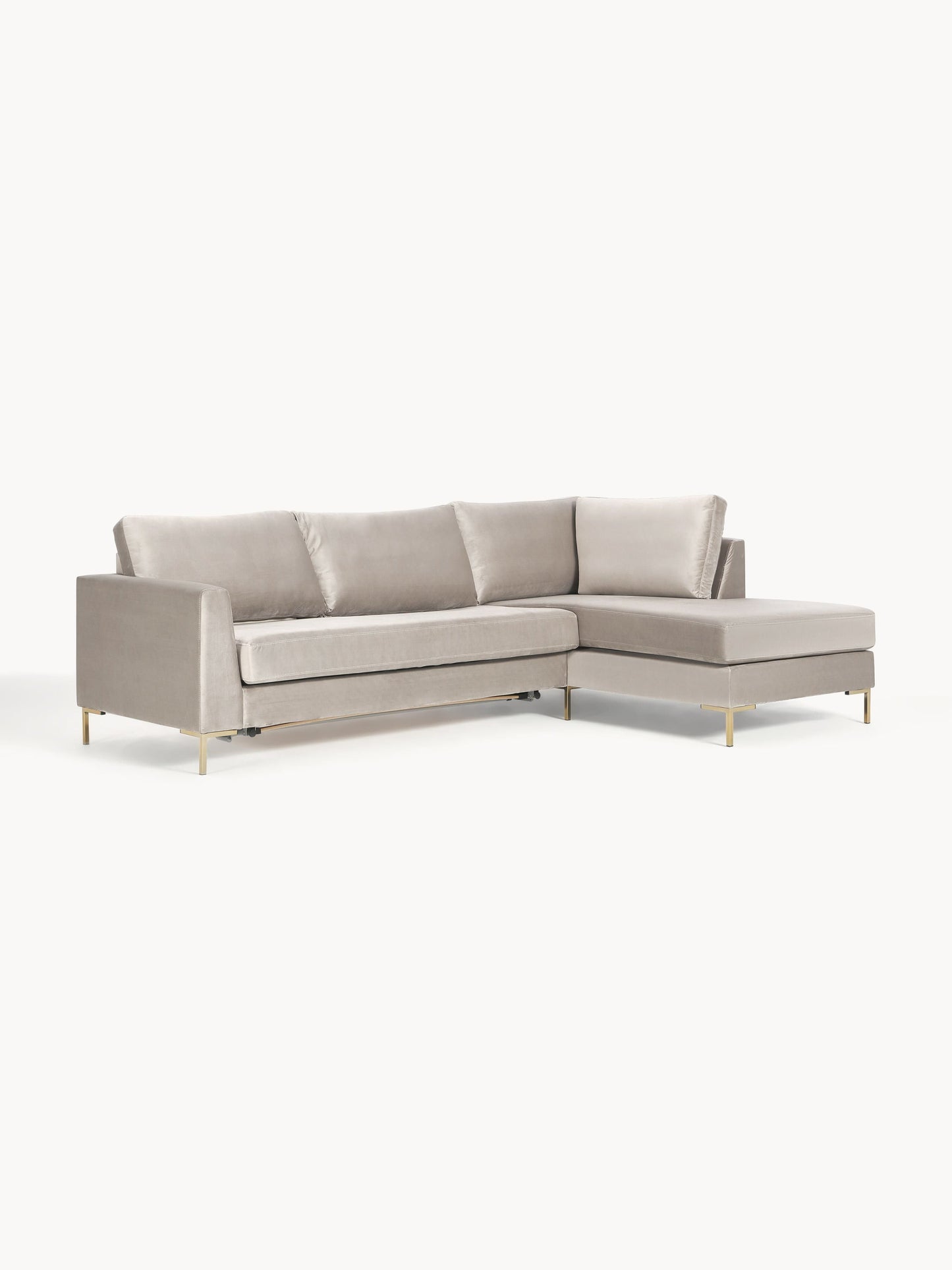 Warehamy Luna 3-Seater Velvet Sofa Bed with Mattress