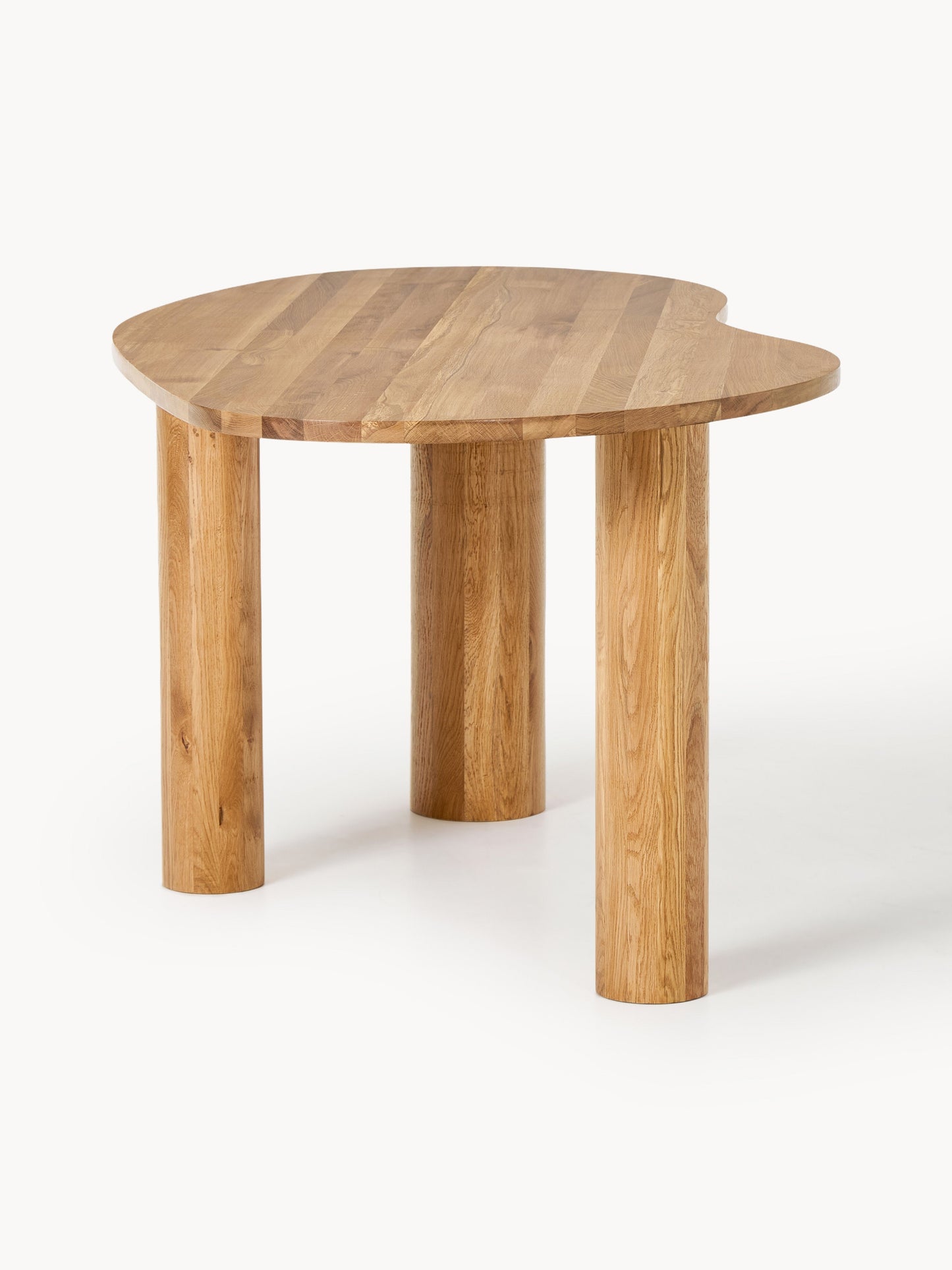 Warehamy Naruto Dining Table with Organic Shape, in Oak, in Various Sizes