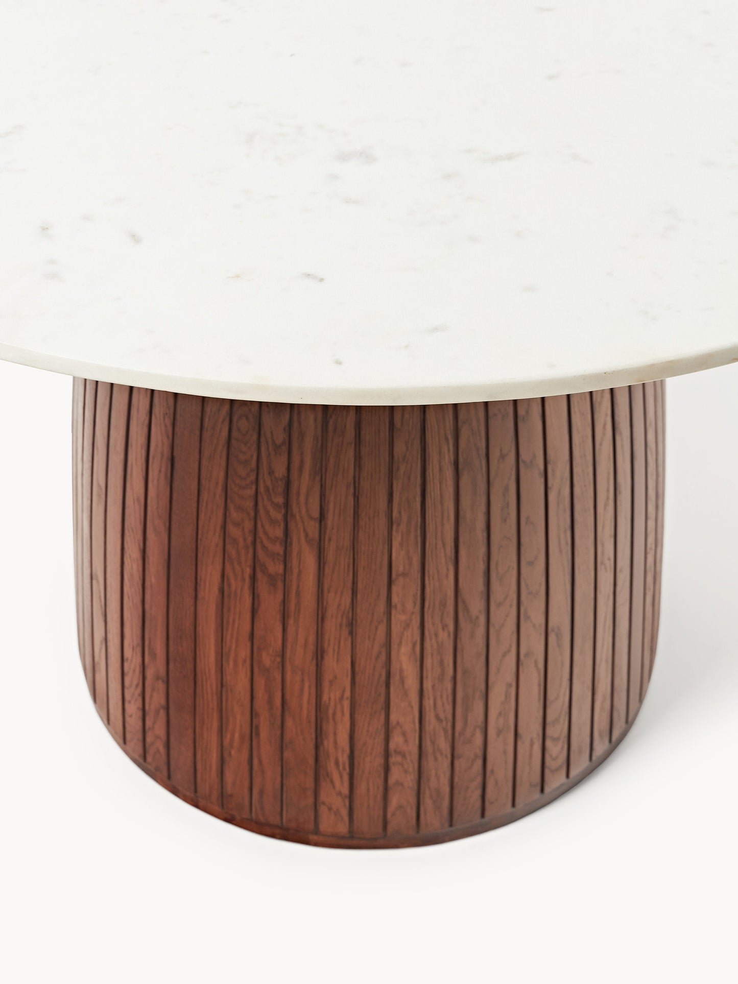 Warehamy Nelly Round Marble-Tabletop Dining Table, Ø 115 cm