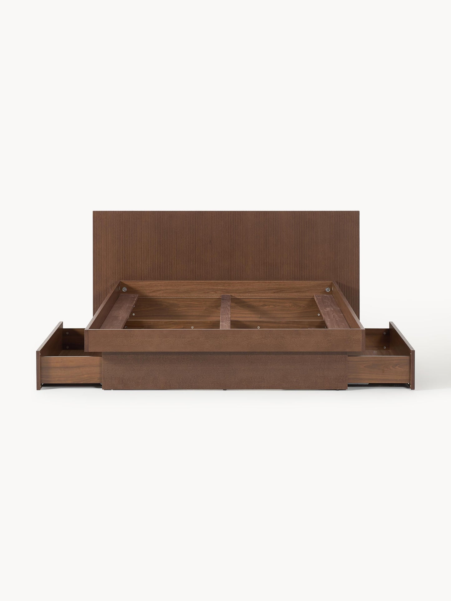 Warehamy Sato Bed with Drawers and Headboard, Wooden