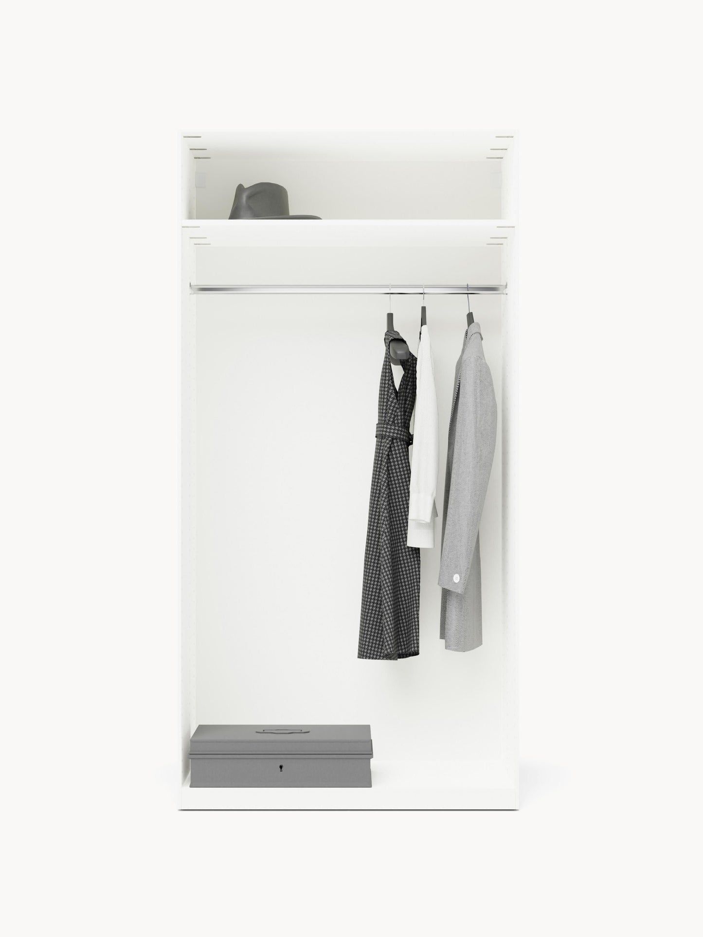Warehamy Simone Hinged-Door Modular Wardrobe, 100 cm Wide, in Various Sizes