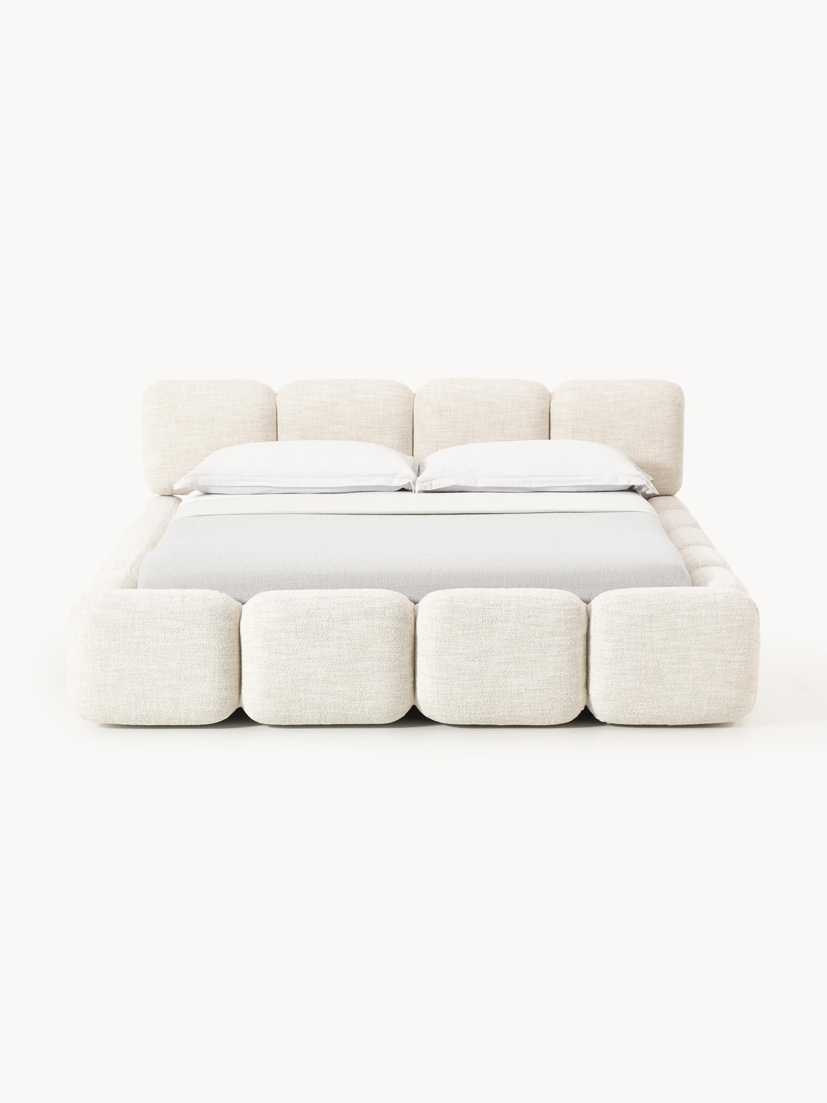 Warehamy Tayla Upholstered Bouclé Bed