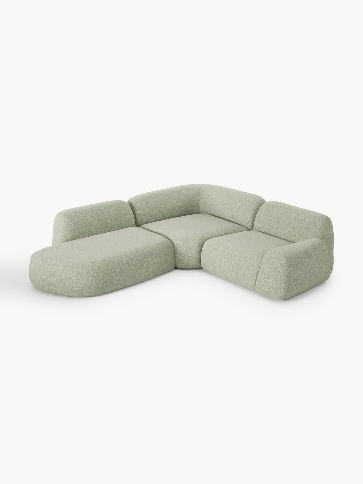 Warehamy Wolke Bouclé Corner Sofa with Chaise Longue, Modular, 4-Seater