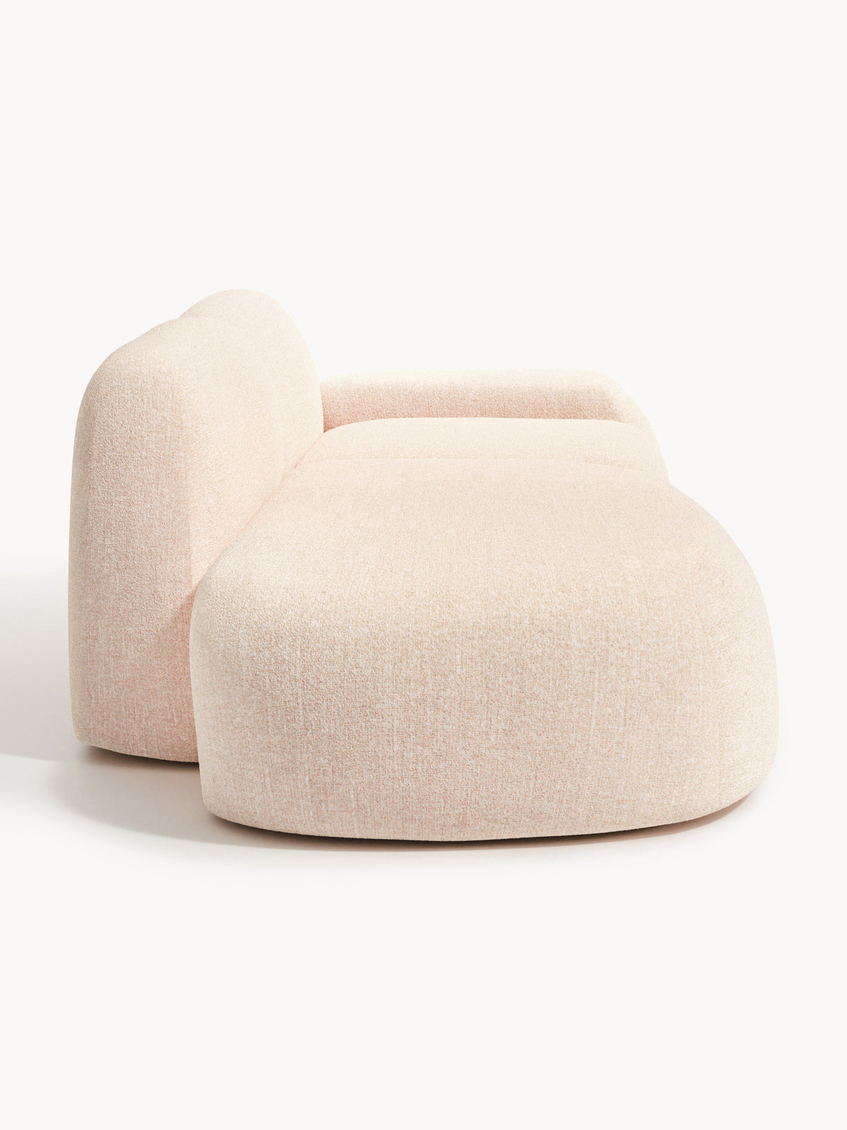 Warehamy Wolke Bouclé Modular Chaise, 3-Seater