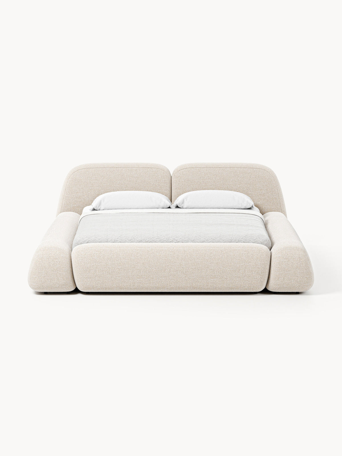 Warehamy Wolke Upholstered Bouclé Bed
