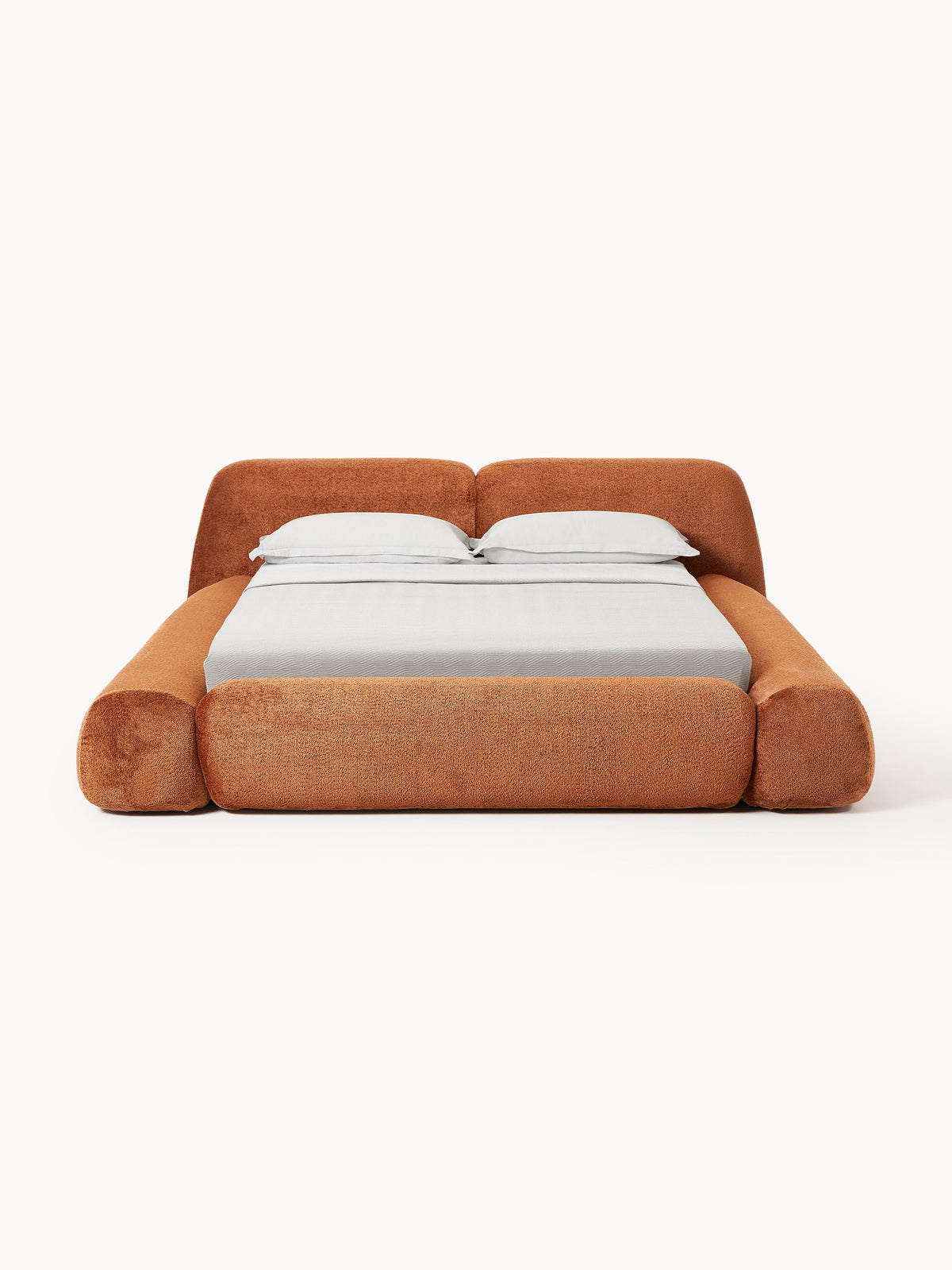 Warehamy Wolke Upholstered Teddy Bouclé Bed