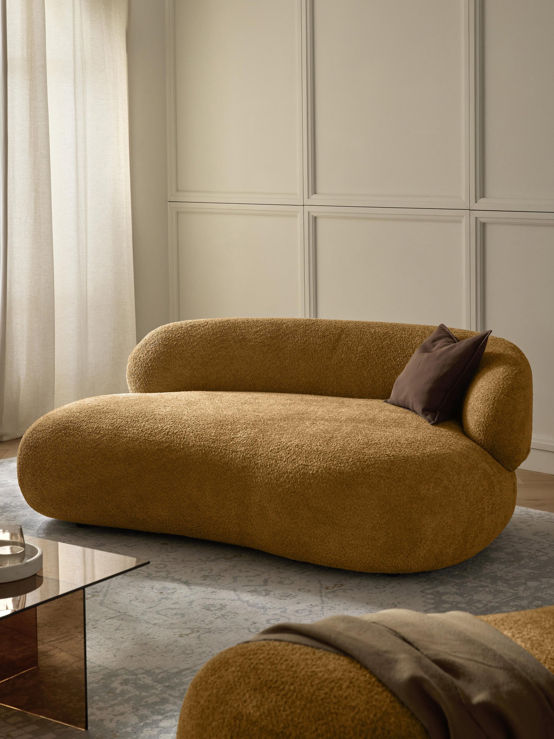 Warehamy Alba 2-Seater Teddy Bouclé Sofa