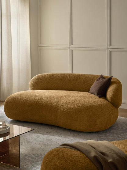 Warehamy Alba 2-Seater Teddy Bouclé Sofa