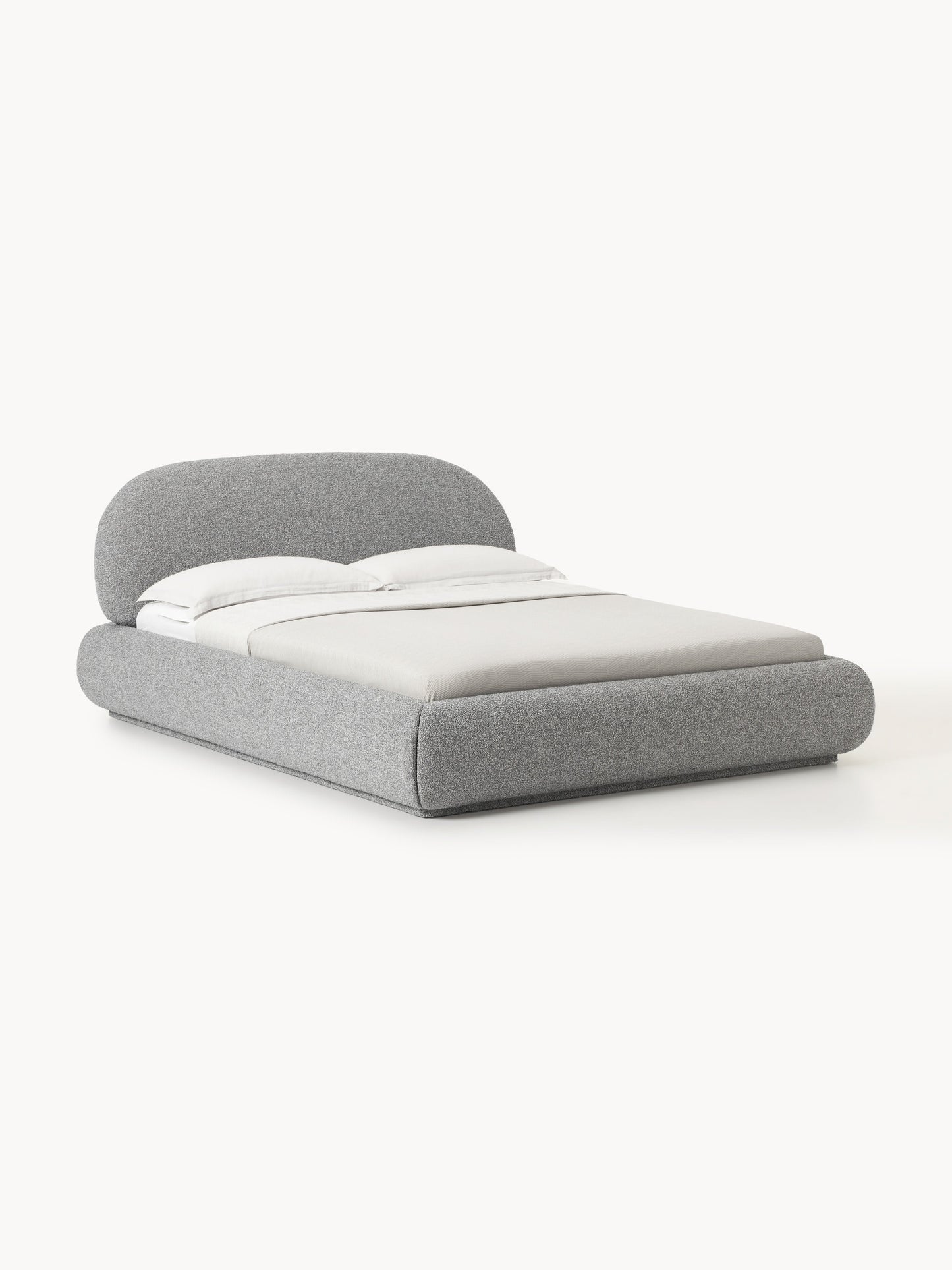 Warehamy Alba Storage Bed, Upholstered in Bouclé