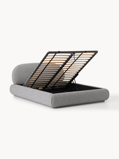 Warehamy Alba Storage Bed, Upholstered in Bouclé