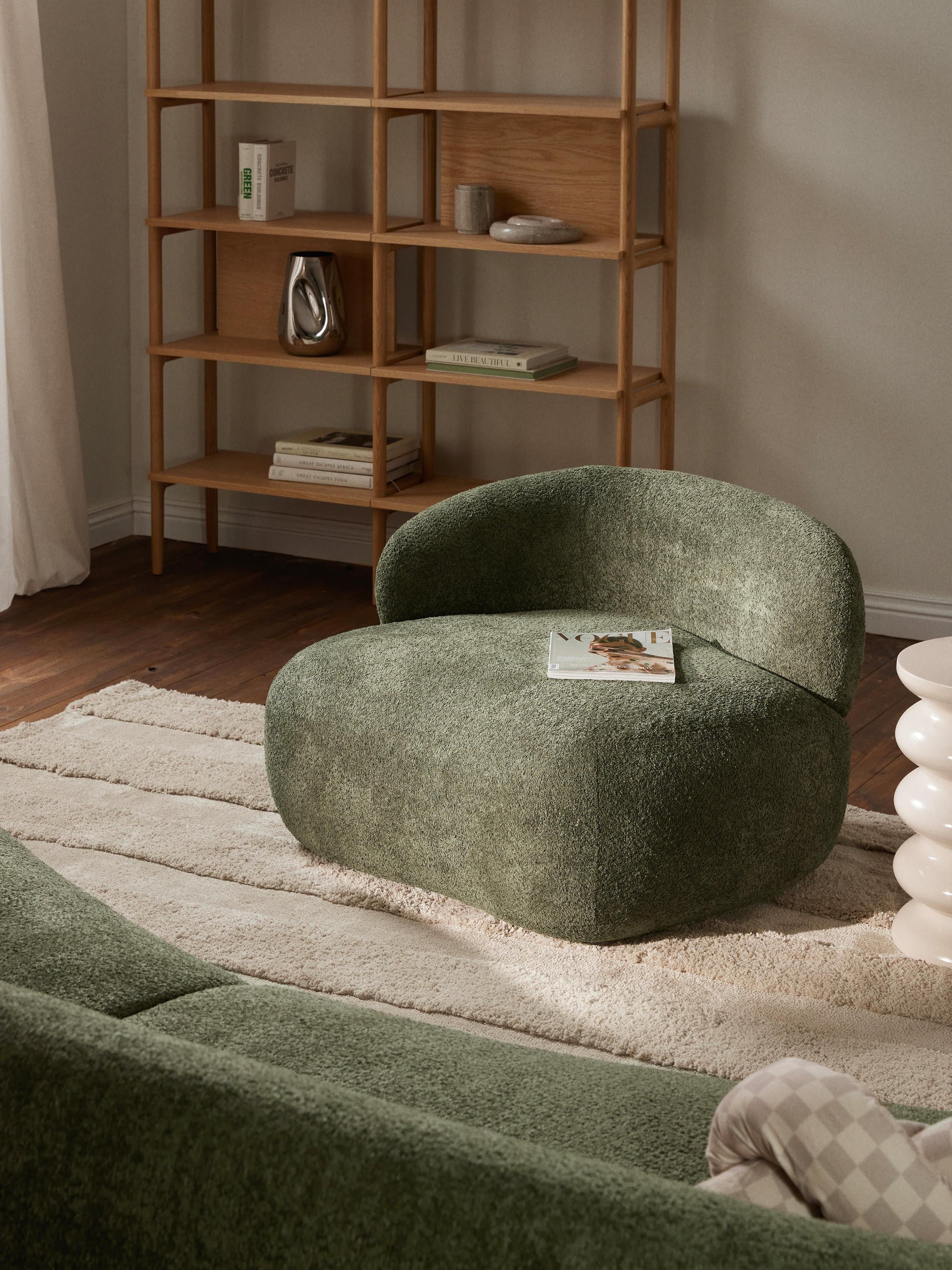 Warehamy Alba Teddy Bouclé Lounge Armchair