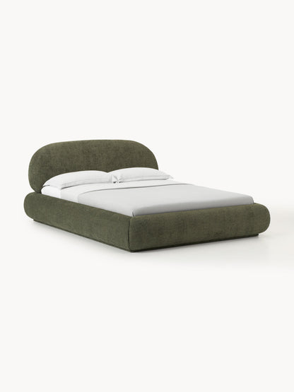 Warehamy Alba Upholstered Teddy Bouclé Bed