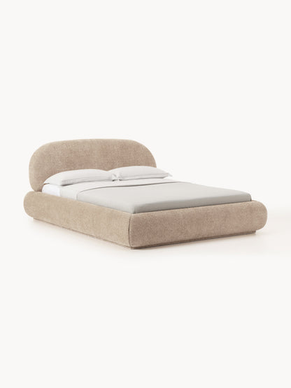 Warehamy Alba Upholstered Teddy Bouclé Bed