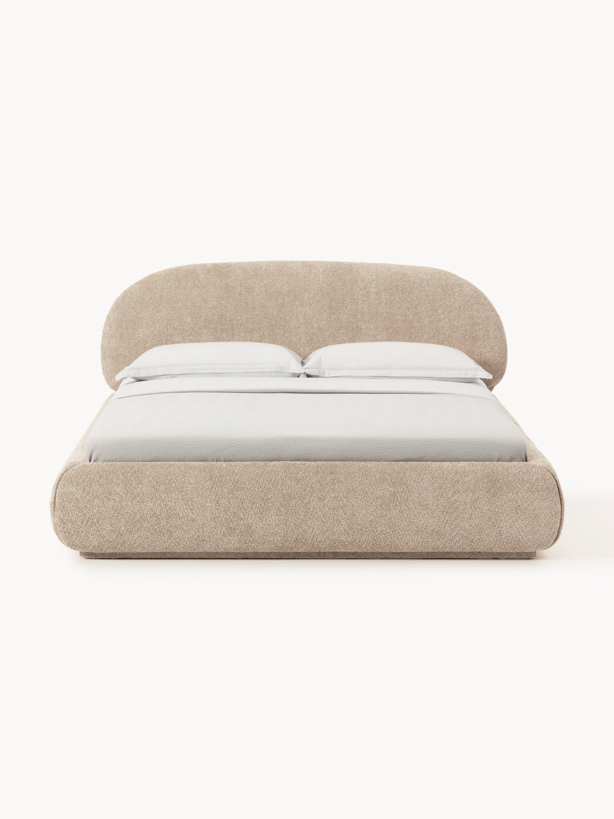 Warehamy Alba Upholstered Teddy Bouclé Bed