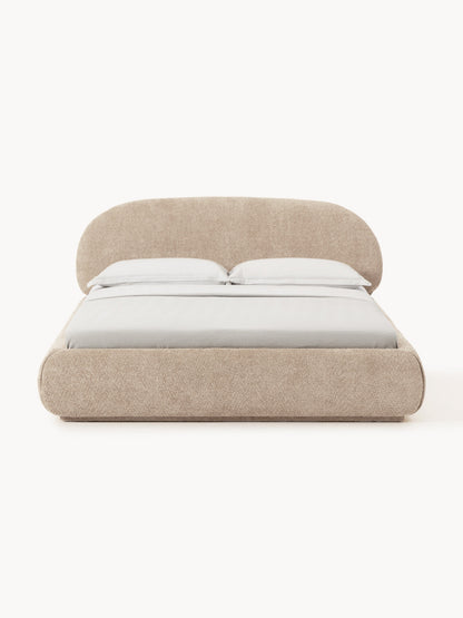 Warehamy Alba Upholstered Teddy Bouclé Bed