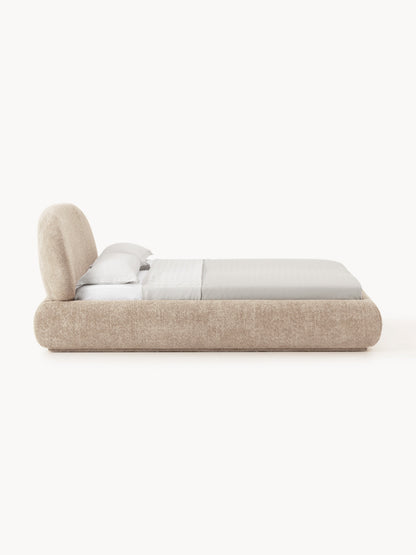 Warehamy Alba Upholstered Teddy Bouclé Bed