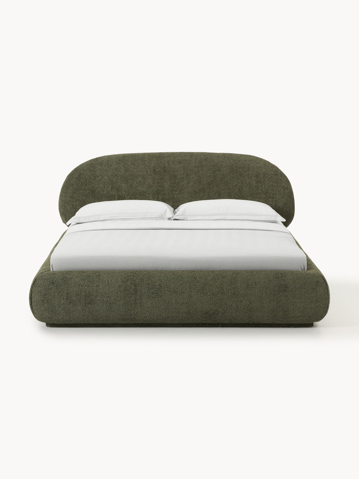 Warehamy Alba Upholstered Teddy Bouclé Bed