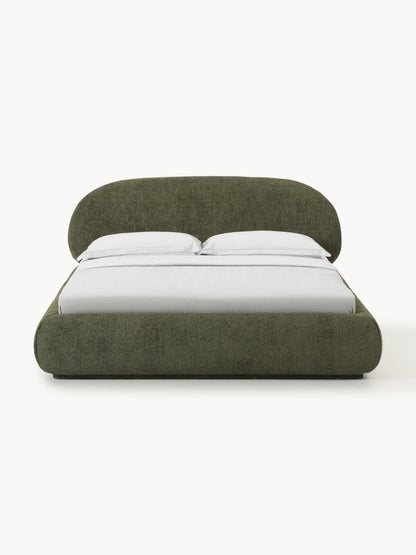 Warehamy Alba Upholstered Teddy Bouclé Bed