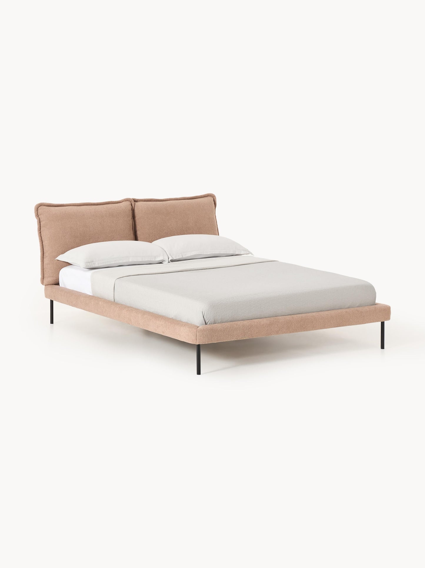 Warehamy Amelia Upholstered Teddy Bouclé Bed