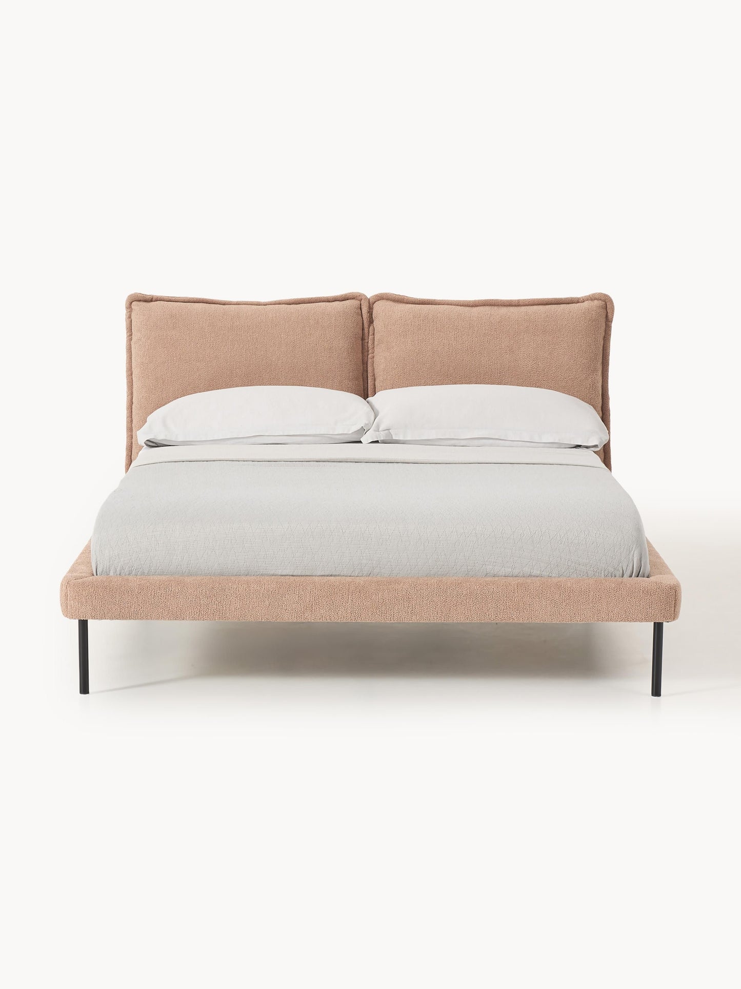 Warehamy Amelia Upholstered Teddy Bouclé Bed