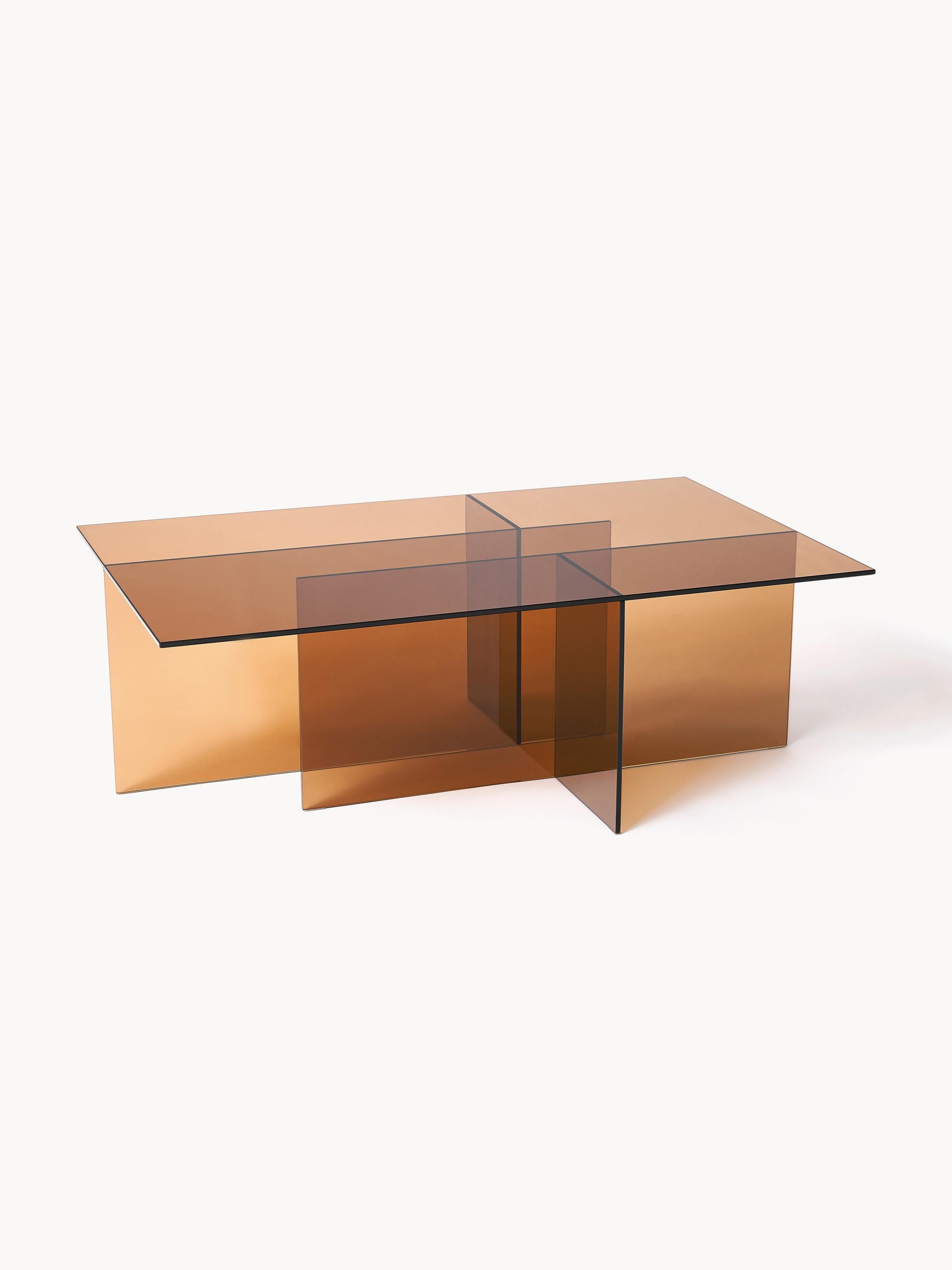 Warehamy Anouk Glass Coffee Table (W 102 cm)