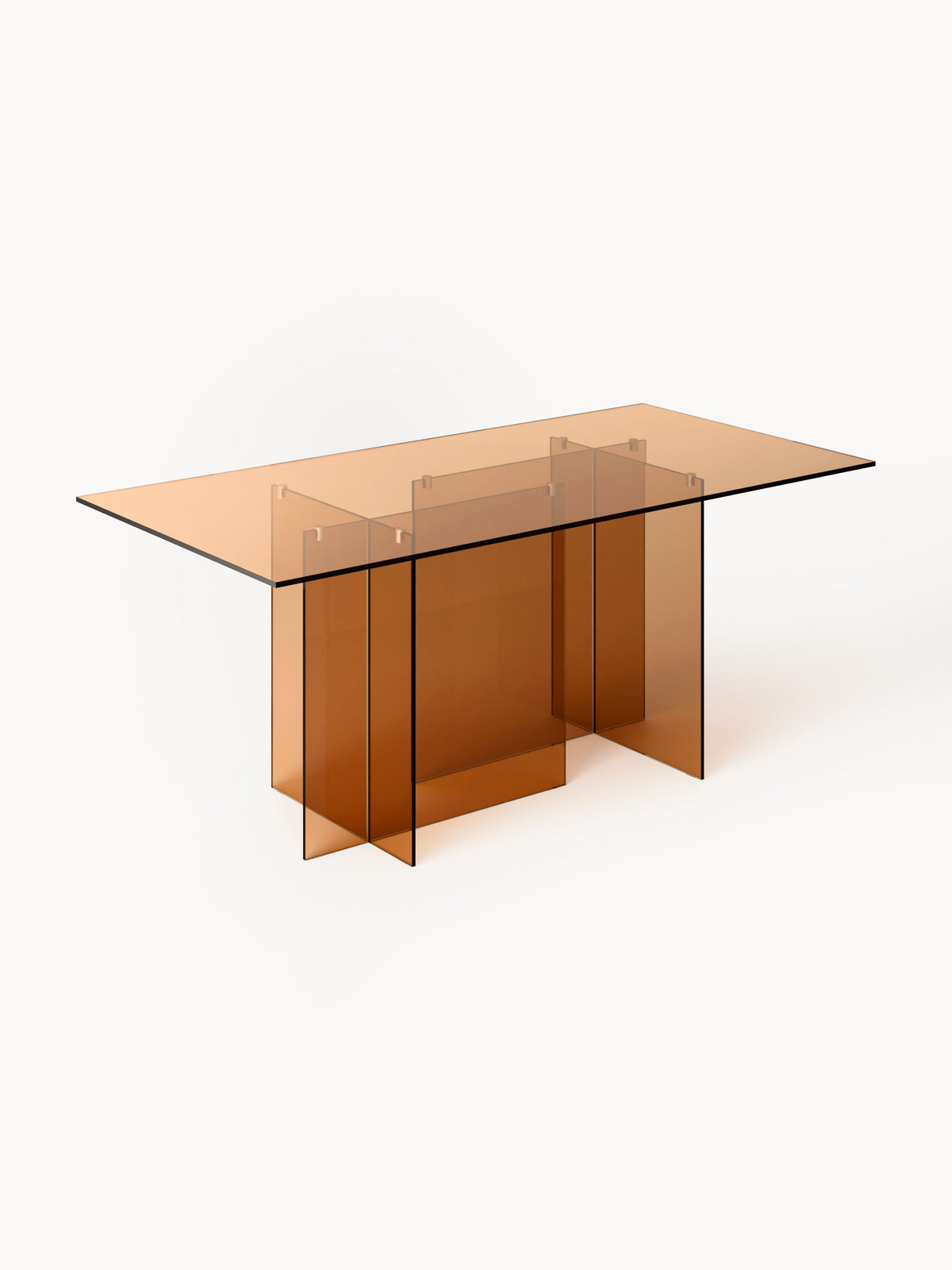 Warehamy Anouk Glass Dining Table, Size 180 x 90 cm