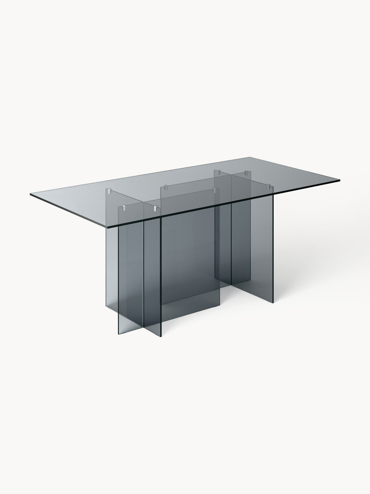 Warehamy Anouk Glass Dining Table, Size 180 x 90 cm