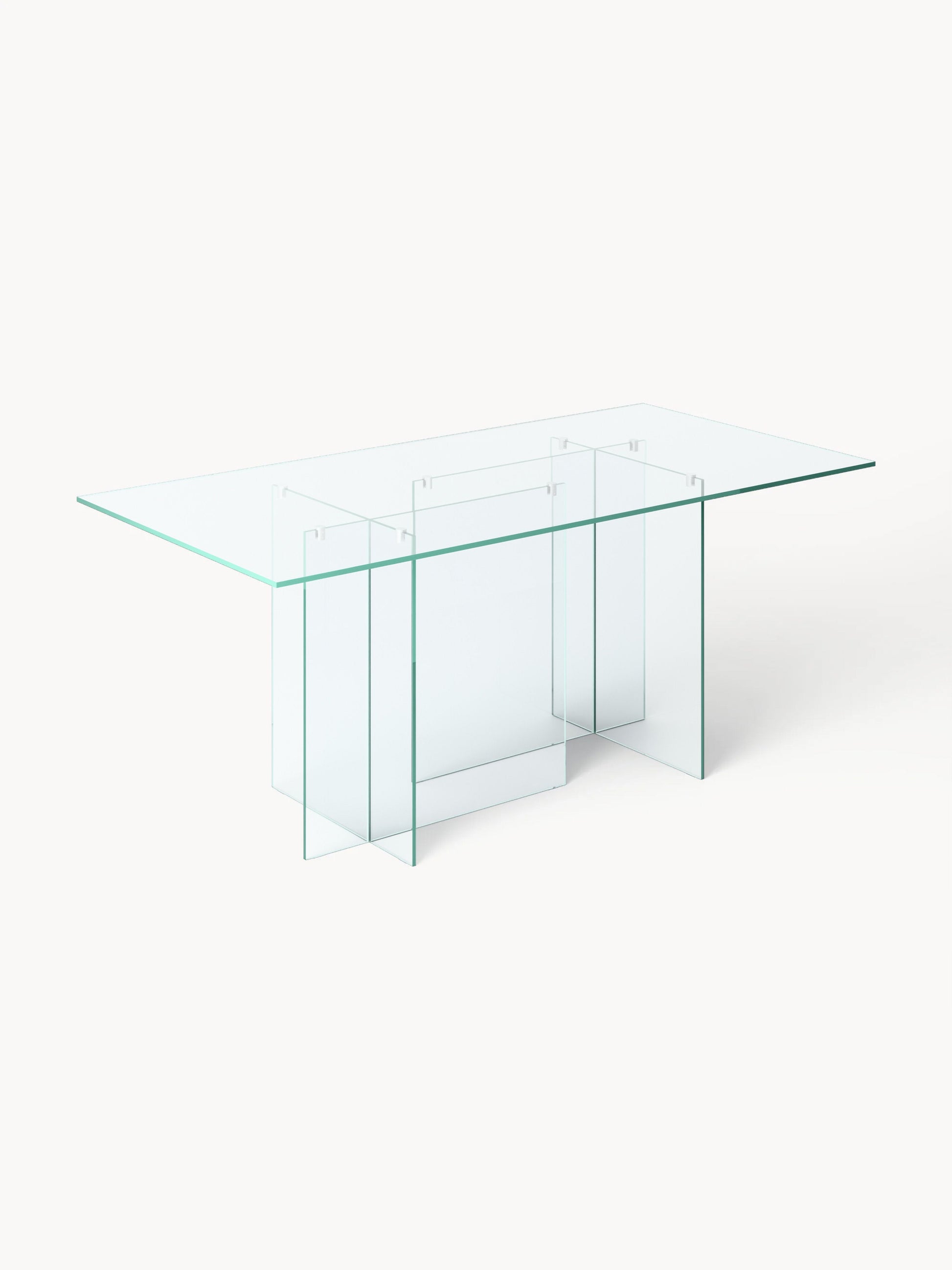 Warehamy Anouk Glass Dining Table, Size 180 x 90 cm