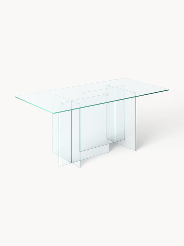Warehamy Anouk Glass Dining Table, Size 180 x 90 cm
