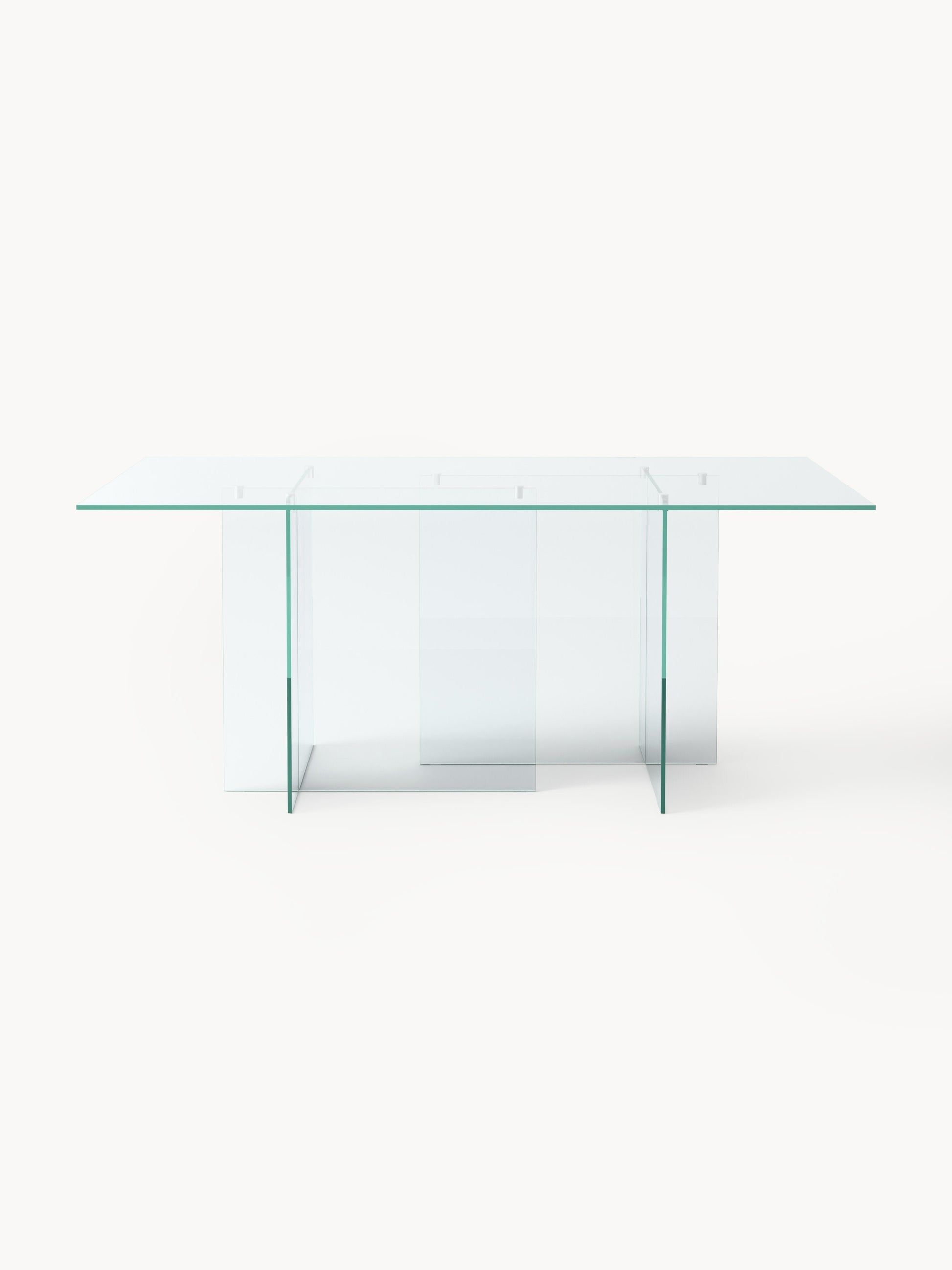Warehamy Anouk Glass Dining Table, Size 180 x 90 cm