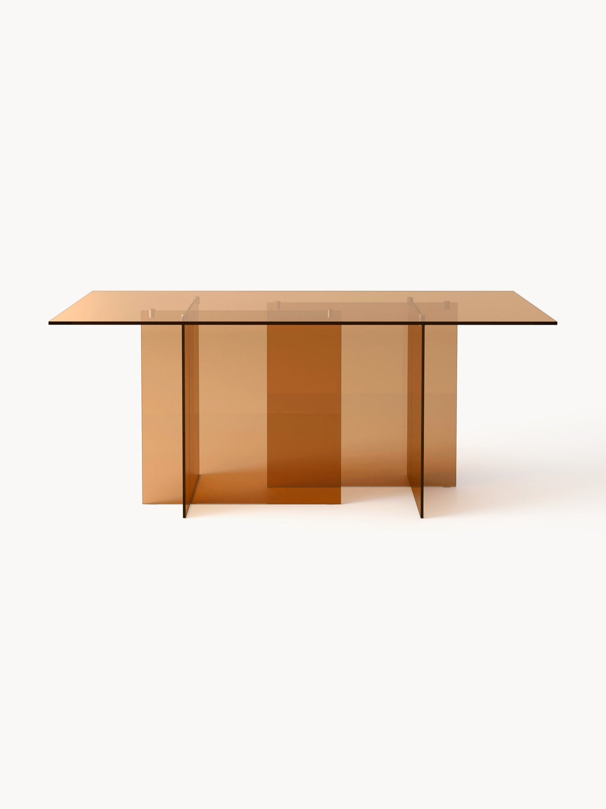 Warehamy Anouk Glass Dining Table, Size 180 x 90 cm