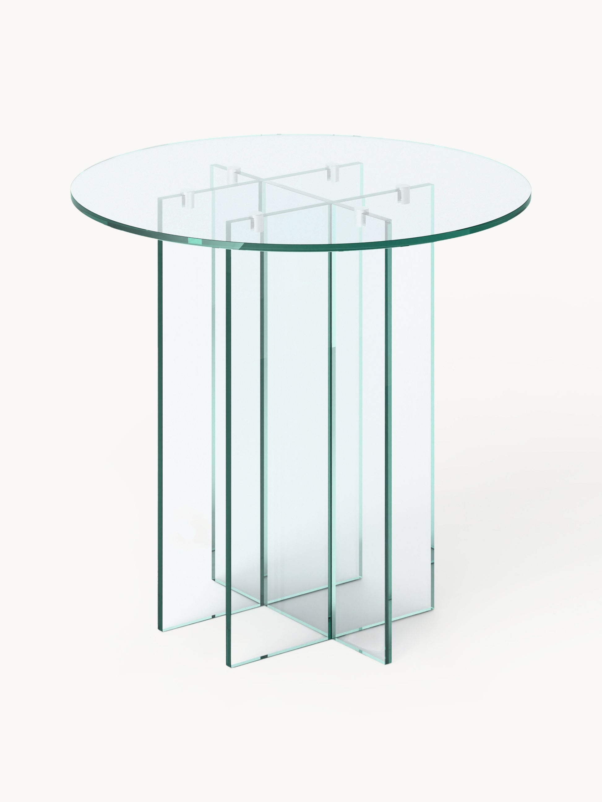 Warehamy Anouk Glass Round Dining Table, in Various Sizes
