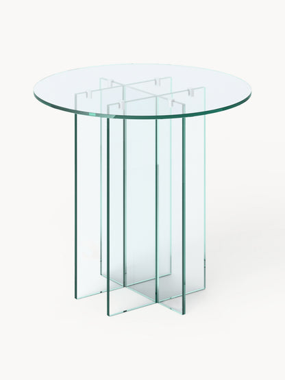 Warehamy Anouk Glass Round Dining Table, in Various Sizes
