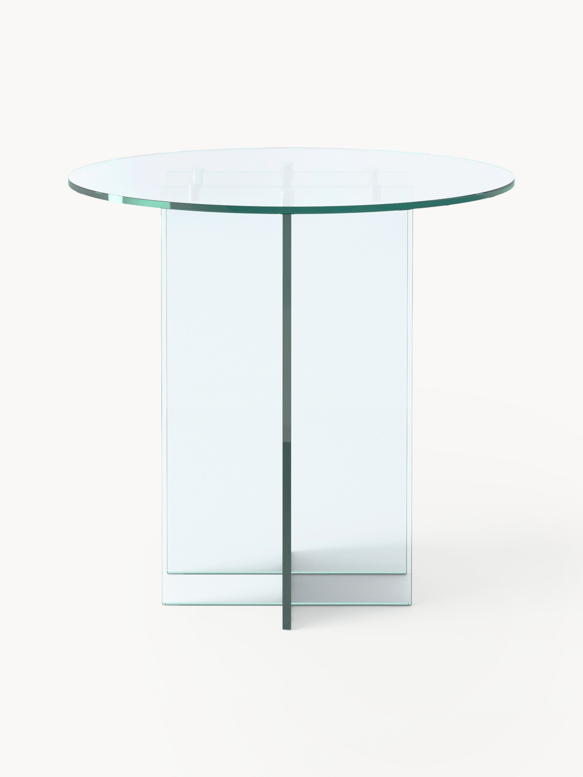 Warehamy Anouk Glass Round Dining Table, in Various Sizes
