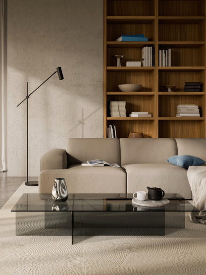 Warehamy Anouk Large Glass Coffee Table (W 160 cm)