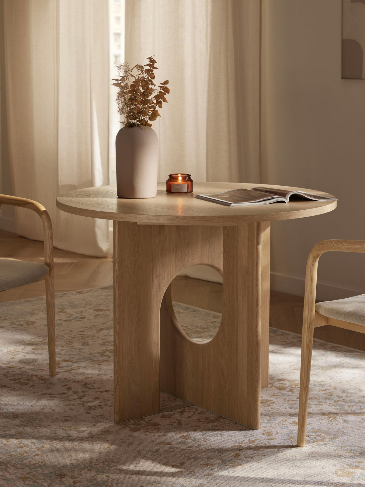 Warehamy Apollo Dining Table, Round, Available in Various Sizes