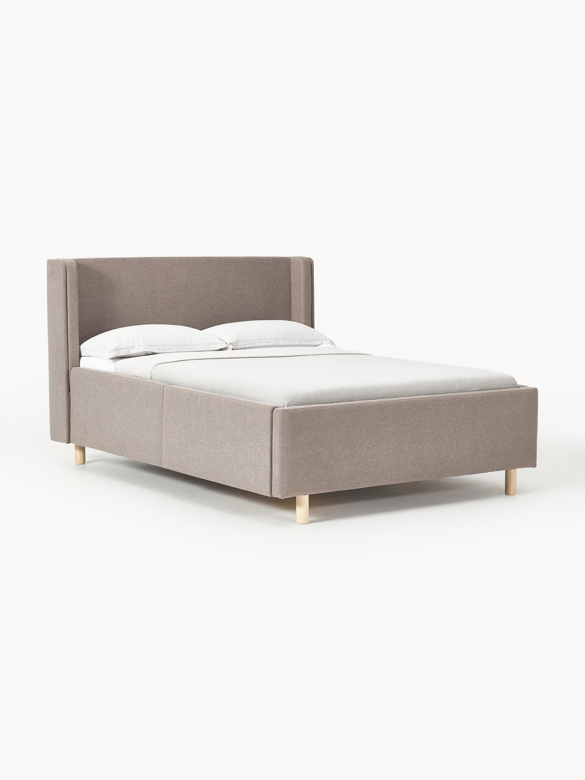 Warehamy Arche Bed Frame with Drawers, Upholstered