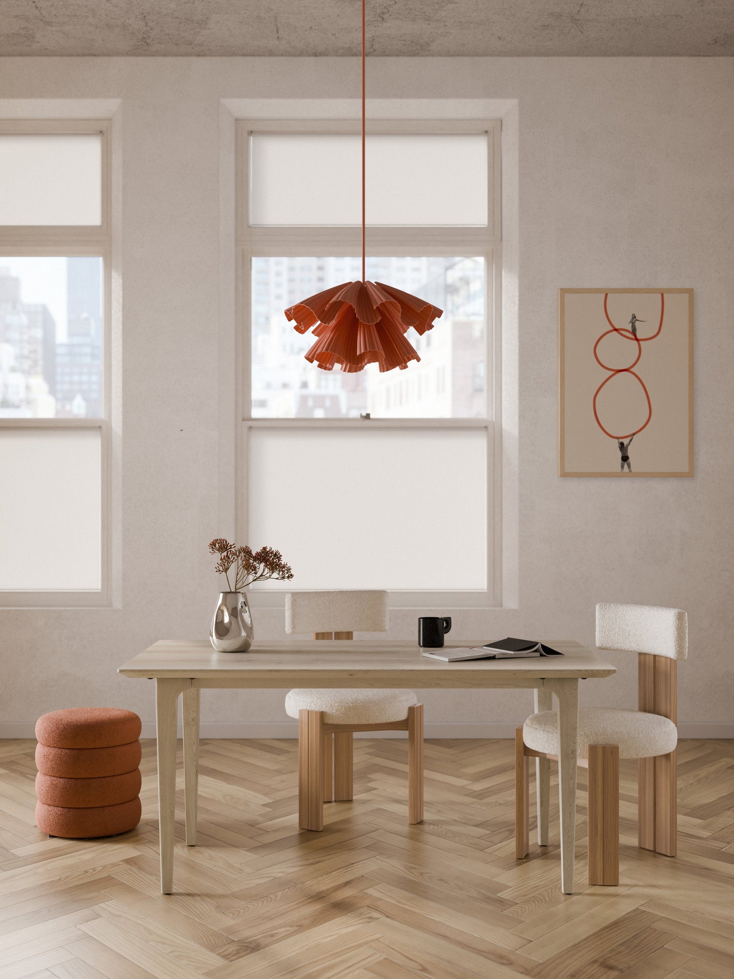 Warehamy Archie Oak Dining Table, Available in Various Sizes