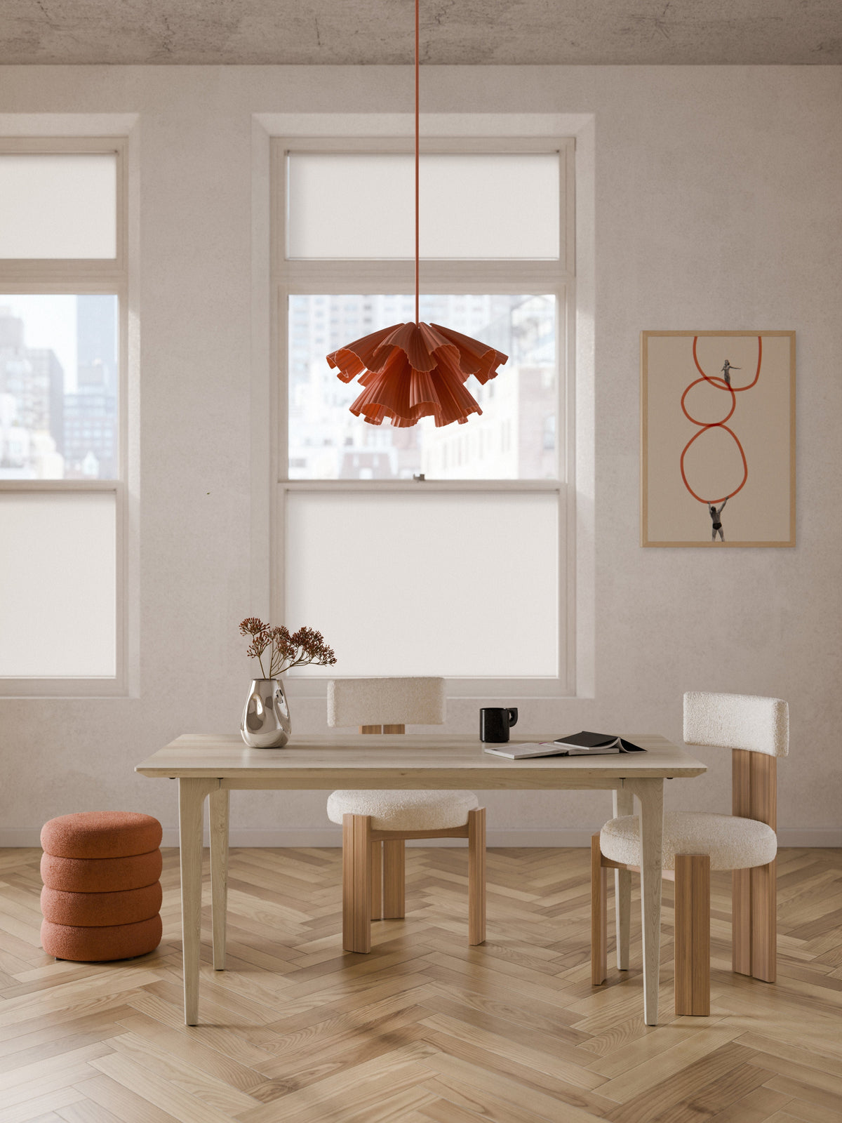 Warehamy Archie Oak Dining Table, Available in Various Sizes