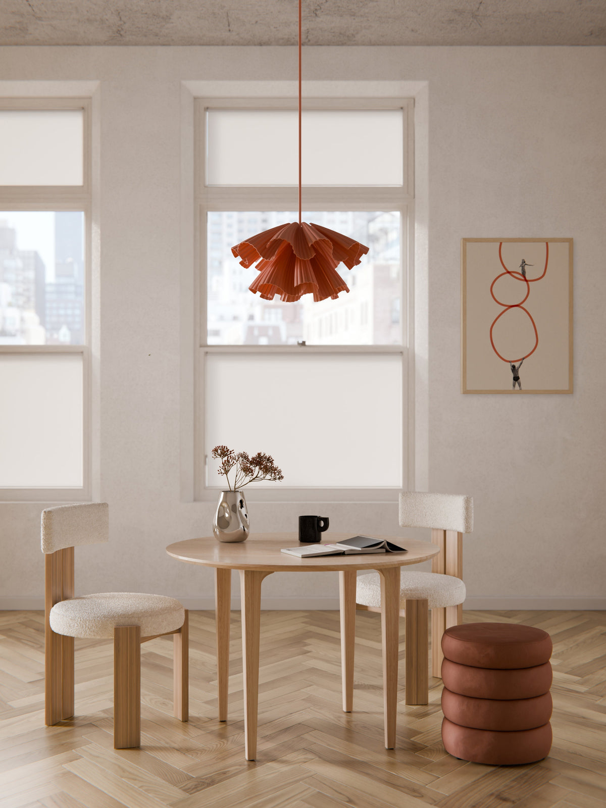Warehamy Archie Oak Round Dining Table, Ø 110 cm