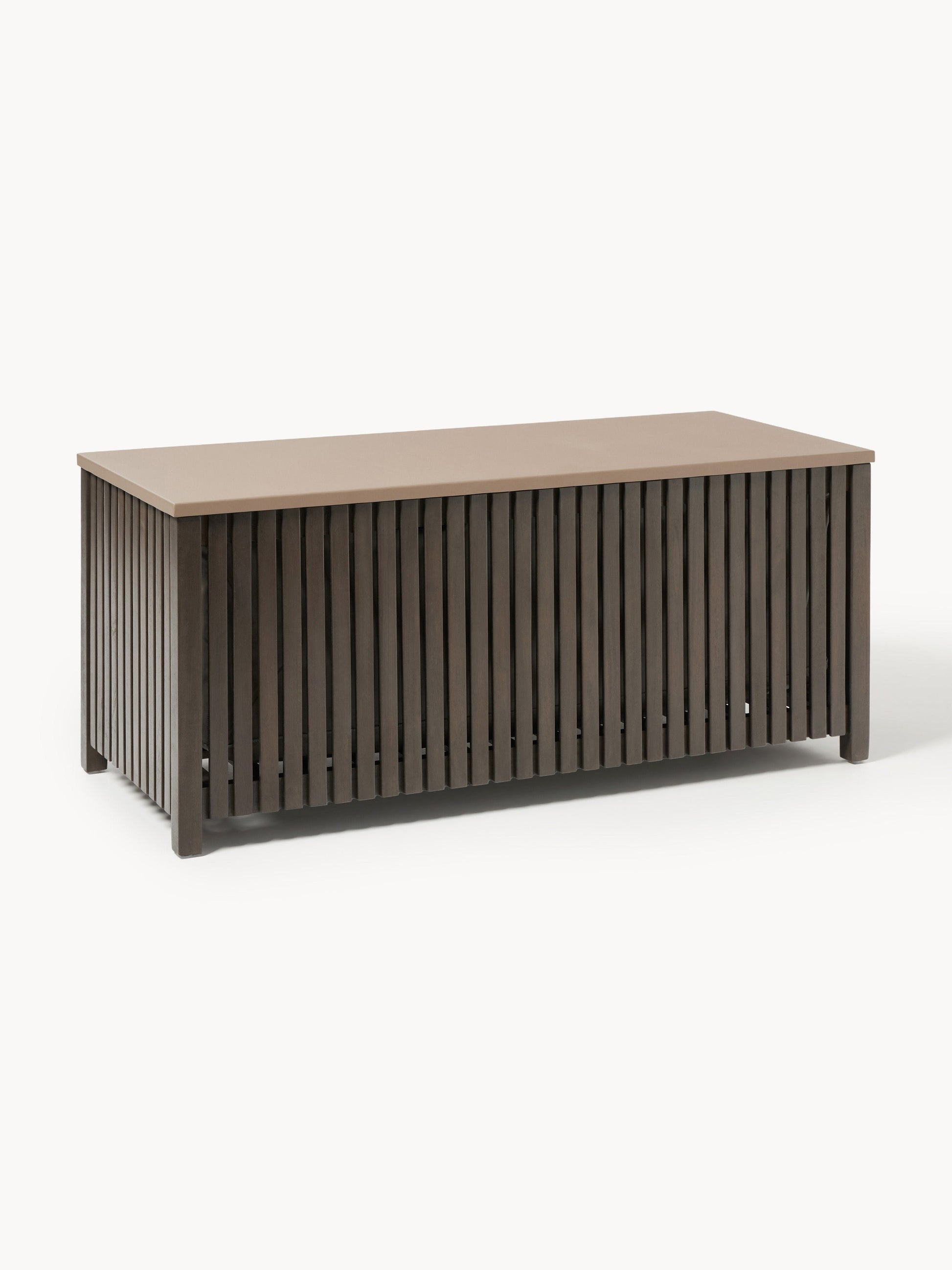 Warehamy Arkin Acacia Wood Storage Box with Insert for the Garden, W 129 cm