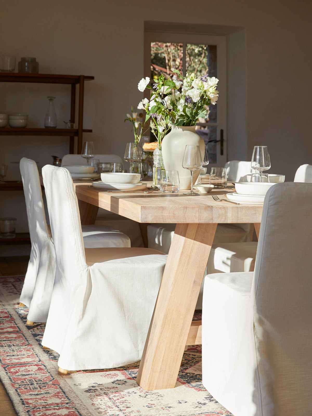 Warehamy Ashton Oak Dining Table, Available in Various Sizes