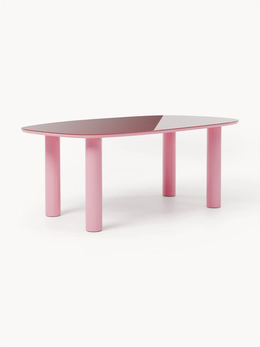 Warehamy Beni Glass-Top Organic Dining Table, 200 x 110 cm