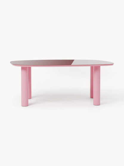 Warehamy Beni Glass-Top Organic Dining Table, 200 x 110 cm